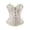 Khaki, variant on Halloween Jacquard Ruffle Trim Black Overbust Corset Lace Up Waist Trainer Gothic Party Shapewear
