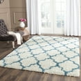 thumbnail image 3 of SAFAVIEH Kids Colorful Plush Quatrefoil Shag Area Rug, Ivory/Blue, 8' x 10', 3 of 8