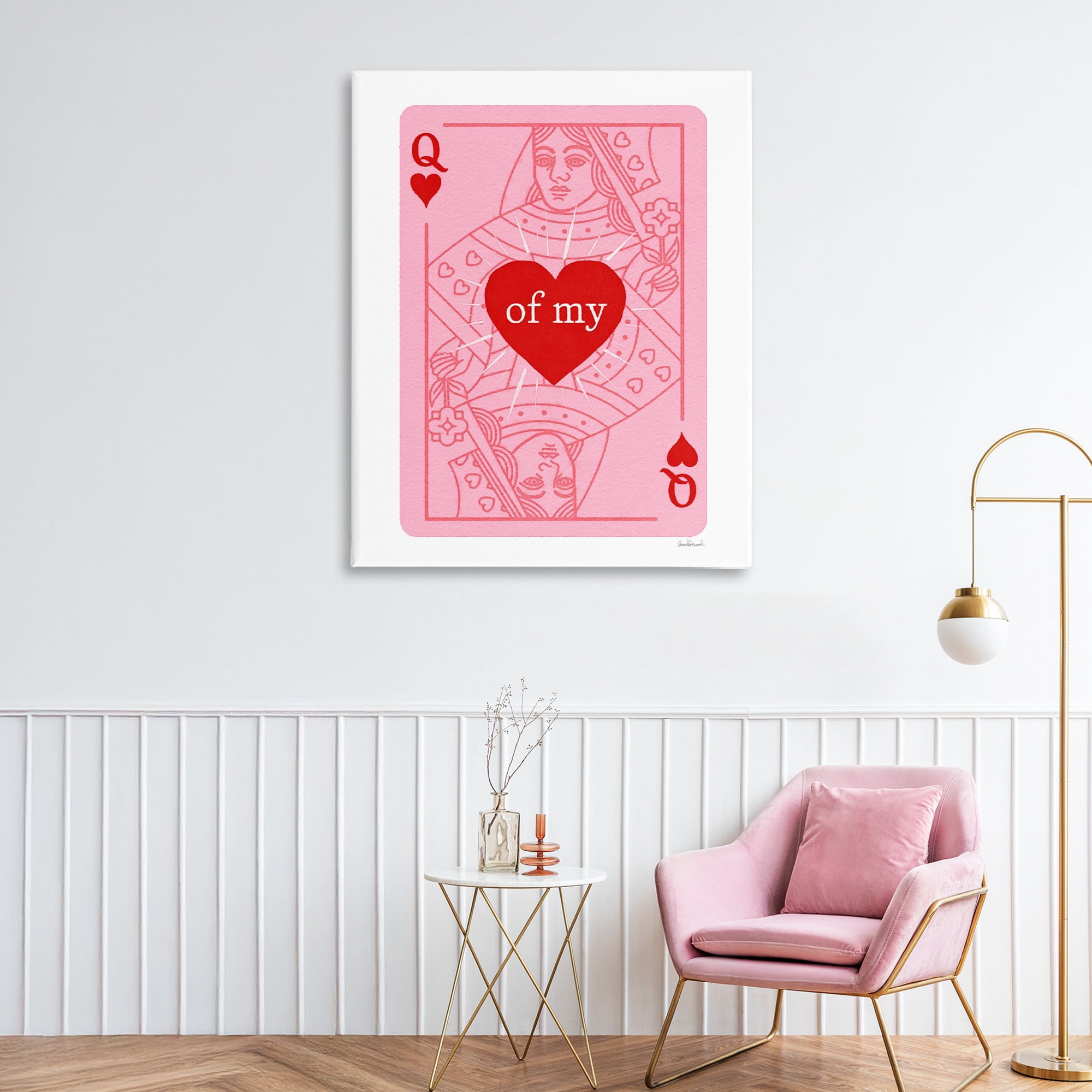 Queen Of My Heart Canvas Wall Art, design by Amanda Greenwood