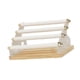 thumbnail image 3 of Expositor de anillos, joyero portátil, base de madera, soporte para anillos desmontable Cuero blanco, 3 of 9