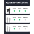 thumbnail image 4 of Cable HDMI 2.0 en Angulo de 90° / 3 m / 4K@60Hz / HDR / 3D / HEC (Canal Ethernet HDMI) / ARC (Canal de Retorno de Audio / CEC / 32 canales de Audio / HDCP 2.2, 4 of 7
