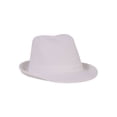 thumbnail image 2 of Cotton White Fedora Hat, 2 of 2