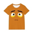 thumbnail image 1 of Hauts à Manches Courtes Mignons pour Femmes, T-Shirt Décontracté à Imprimé Couleur Unie, 1 Pce, 1 of 8