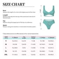 thumbnail image 4 of Kdxio Aquamarine Glitter1 Print Women's 2 Piece High Waisted Wrap Spaghetti Strap Summer Swimsuit Bikini Set-X-Large, 4 of 7
