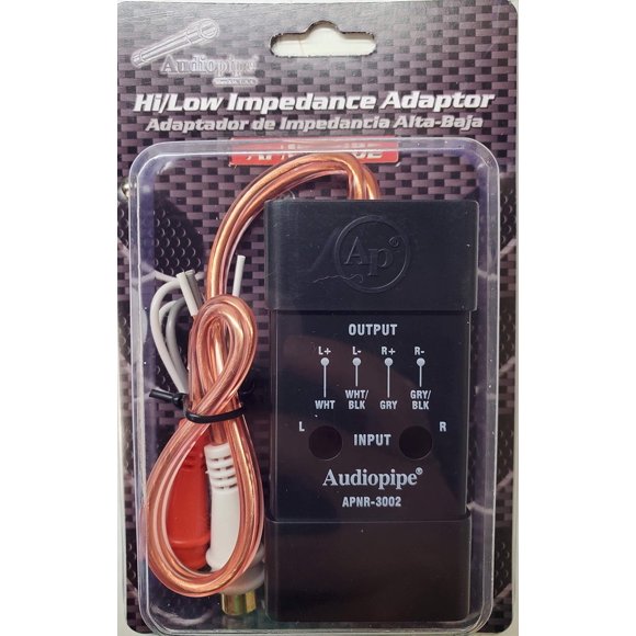 Adaptador Audiopipe de alta y baja impedancia APNR3002 para audio de coche
