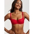 thumbnail image 2 of Women's Balconette Bra Lightly Padded Plus Size Sexy Mesh Demi Underwire Bras, 2 of 3