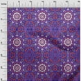 thumbnail image 3 of oneOone Rayon Violet Fabric Moroccan Mosaic Dress Material Fabric Print Fabric By The Yard 56 Inch Wide, 3 of 5