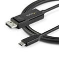 thumbnail image 4 of Startech.com 6ft (2m) C To Displayport 1.2 Cable 4k 60hz, Bidirectional Dp To Type-c Or Type-c To Dp Reversible Video Adapter Cable, Hbr2/hdr, Type C / Thunderbolt 3 Monitor Cable - 4k Type-c To, 4 of 5
