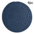 thumbnail image 2 of Mskk 6 Pcs Cotton Rope Woven Coasters, Boho Rainbow Stitched Round Trivet Mats, Absorbent Heat‑Resistant Non‑Slip Cup Pads Decorative Table Mats for Kitchen Dining Room Home Decor, 4.33 Inch, 2 of 5