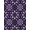 Purple, Pattern 10, variant on ODIKA 4' x 6' Machine Washable Non-Slip Area Rug, oriental paisley High Traffic Rug, Purple, 1182712