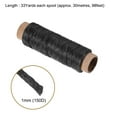 thumbnail image 2 of Uxcell 2pcs Leather Sewing Thread 33 Yards 150D/1mm Waxed Flat Thread Black, 2 of 5