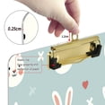 thumbnail image 4 of Wobogo Cute Rabbit Face Pattern Acrylic A4 Clipboards Gold Clip Stardard Size 9×12.5in Office Decorative for Students Workers, 4 of 10