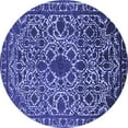 thumbnail image 1 of Ahgly Company Indoor Round Oriental Blue Industrial Area Rugs, 7' Round, 1 of 4