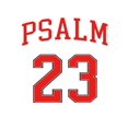thumbnail image 2 of Men's Casual Psalm 23:9 Graphic T-Shirt - Short Sleeve, Round Neck, Black with Red & White Print, Perfect for Summer Sports & Leisure Activities, 2 of 7