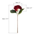 thumbnail image 2 of Unique Bargains Hydrangea Artificial Flowers, 3PCS Faux Hydrangea Flowers Artificial Hydrangeas Fake Silk Faux Flowers, Red, 2 of 5