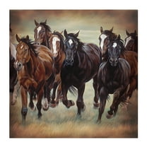 8 Wild Horses 70" Fabric Bath Shower Curtain Rustic Western Bathroom Home Decor