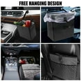 thumbnail image 3 of Gpoty Car Trash Can, Hanging Car Bin Foldable Car Trash Bag Waterproof Garbage Bin Storage Box for Car SUV Truck Minivan Auto Black, 3 of 7