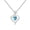 B, variant on Mother's Day Rose Heart Pendant Necklace for Women, Inlaid Birthstone Heart Shaped Adjustable Chain Fashion Jewelry, Sentimental Gift for Mom Wife Birthday Anniversary