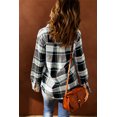 thumbnail image 1 of ABPHQTO Camisa abotonada de manga larga con estampado a cuadros para mujer, 1 of 5
