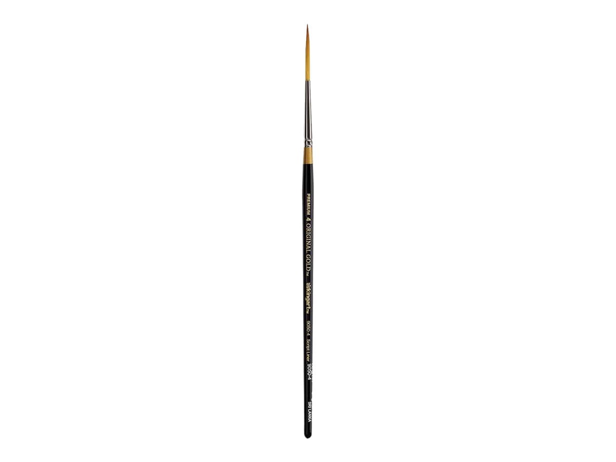 Kingart Original Gold Premium Paint brush script liner size 4