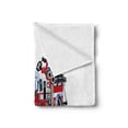 thumbnail image 2 of Truck Soft Flannel Fleece Throw Blanket, Brigade Vehicle Emergency Aid for Public Flame Transportation Themed Lorry Art, Cozy Plush for Indoor and Outdoor Use, 50" x 70", Grey Red, by Ambesonne, 2 of 5
