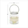 thumbnail image 4 of DecMode Clear Glass Decorative Candle Lantern with Curved Handle, 4 of 10