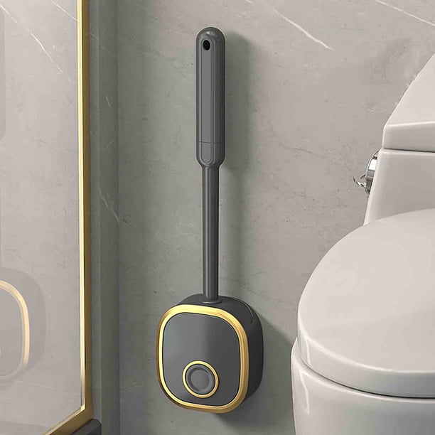Fiudx Liquidación De Ofertas Flash Escobilla De Baño Montada En La Pared Sin Rincones Muertos Para Limpieza De Inodoros, Limpieza Del Hogar, Cepillo De Mango Largo