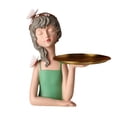 thumbnail image 3 of Bandeja de almacenamiento de estatuas Perfecl escultura multifuncional de niña 28 cm x 18 cm, 3 of 6