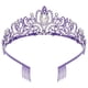 thumbnail image 3 of Didder Tiara morada corona diadema coronas de princesa para mujeres y niñas con peines tiaras de princesa para niñas pequeñas novia boda fiesta de cumpleaños fiesta de cumpleaños Halloween princesa di, 3 of 4