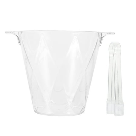 

Bucketice Acrylic Champagne Tub Chiller Beverage Clear Cooler Barrels Container Cube Chilling Bottle Partybar Cold Tong