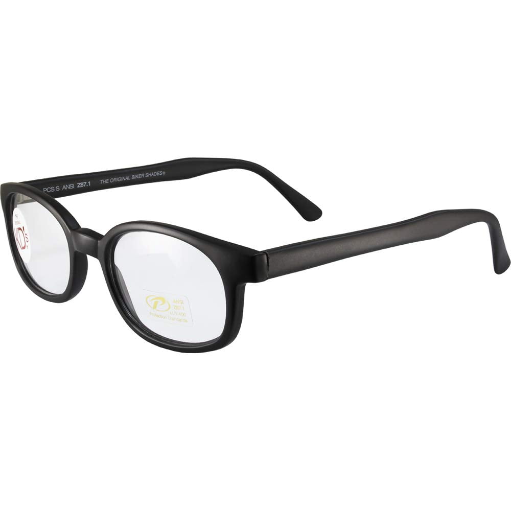 XKDs Biker Glasses Matte Black Frame Clear Lens