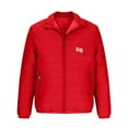 thumbnail image 3 of ZQUUVOU Men's Casual Jacket Solid Color Long Sleeved Zipper Pocket Jacket (Red,2XL), 3 of 3