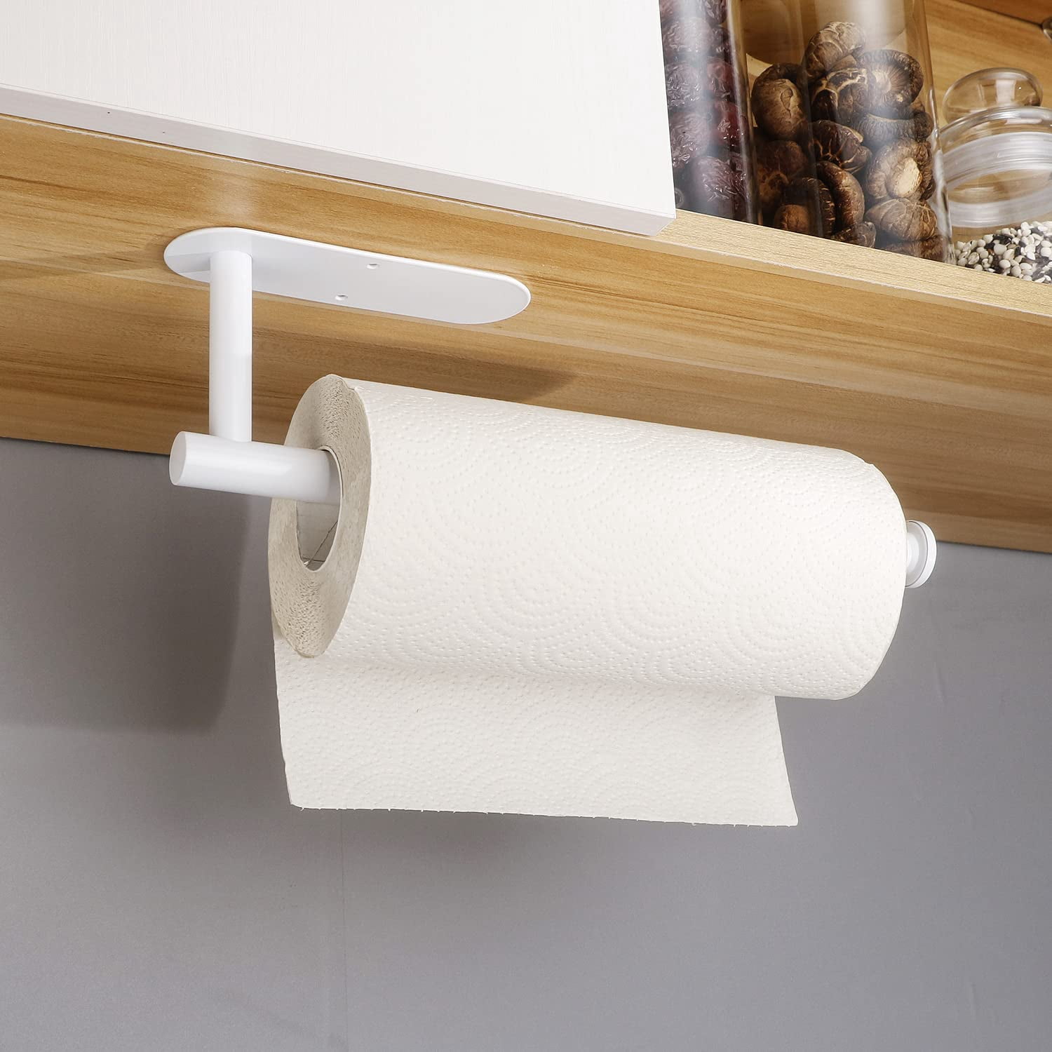 Paper Towel Holders for Kitchen,Paper Towels Bulk- Self-Adhesive Under Cabinet,Both Available in Adhesive and Screws,Stainless Steel