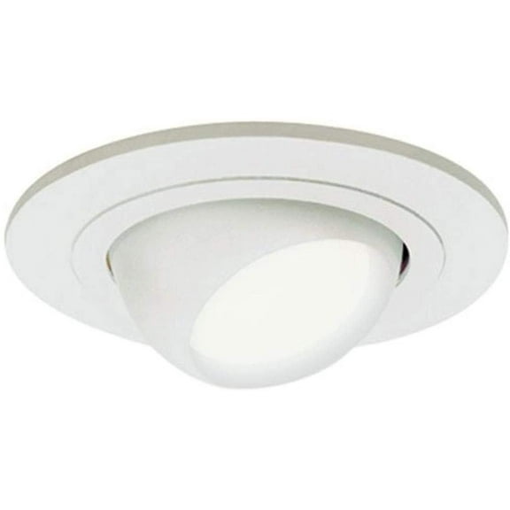 HALO 4 in. Matte White Recessed Ceiling Light Adjustable Eyeball Trim, Small, 998P