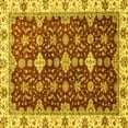 thumbnail image 1 of Ahgly Company Machine Washable Indoor Square Oriental Yellow Traditional Area Rugs, 6' Square, 1 of 4