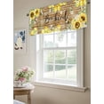 thumbnail image 6 of Valances for Windows Sunflower Bee Kind Rod Pocket Cafe Window Treatments Valance Curtains for Kitchen Bathroom Laundry Basement Windows 42"x12", 6 of 9