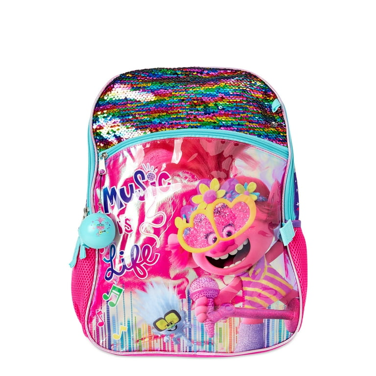 Dreamworks Girls' Trolls 5 PC Backpack Set, Pink, One Size