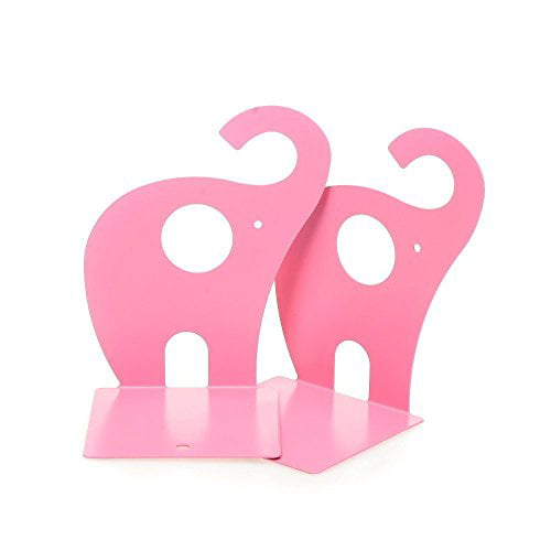 Non Skid Elephant Animal Book Ends for Shelves Decorative for Kids Red 1 Pair Cute Bookends