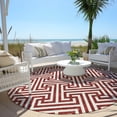 thumbnail image 6 of Addison Rugs Chantille Indoor/Outdoor Transitional Geometric Merlot Washable Round Rug, 8' x 8', 6 of 6