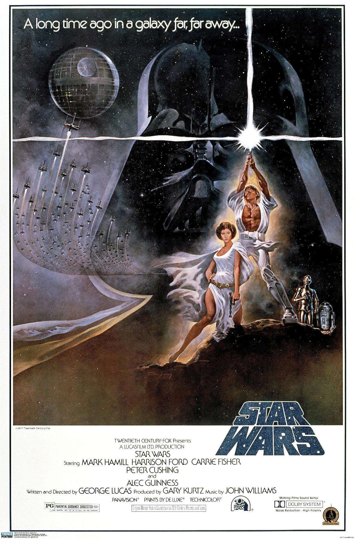 Star Wars New Hope Poster Movie Greats SINGLE CANVAS WALL ART Picture Print 