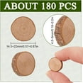 thumbnail image 2 of About 180Pcs Mini Wood Slices Round Wooden Craft Circles Bulk Tan Natural Unfinished Blank Small Circle Cabochons Ornaments Slice, 2 of 5
