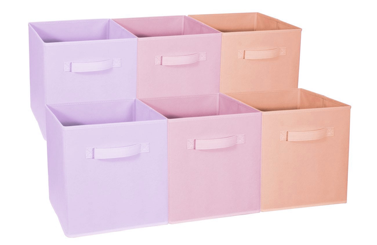 6 Pack Foldable Storage Cubes Collapsible Fabric Bin Closet Organizer Basket Box 