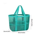 thumbnail image 3 of Weloille Mesh Beach Tote Bag 1 Piece, Large Capacity Lightweight Portable, Breathable Quick Dry Sturdy Handle, Multipurpose Storage Bag for Beach Toy Swimming Toiletries Travel Picnic, 3 of 6