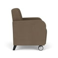thumbnail image 2 of Siena Lounge Reception Oversize Guest Chair / Casters / Black Wood Legs / Brown, 2 of 5