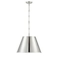 thumbnail image 3 of Polished Nickel One Light Pendant from the Alden Collection, 3 of 6