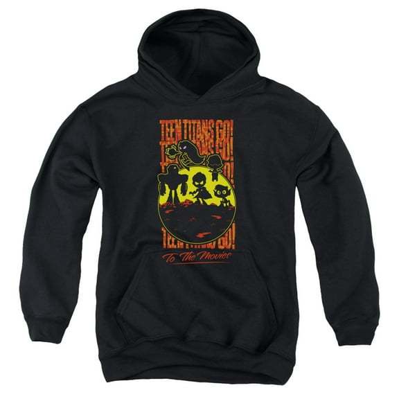 Teen Titans Go To The Movies - Titans Silhouette - Youth Hooded Sweatshirt - Medium