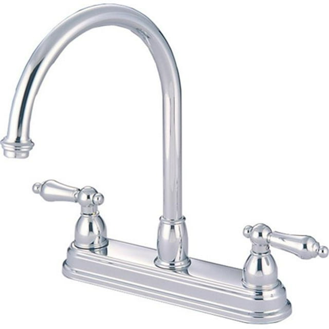 Kingston Brass Kb3741Al 8 Inch Center Kitchen Faucet Without Sprayer - Polished Chrome Finish