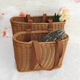 thumbnail image 4 of Panier de Courses en Osier, Panier de Marché Réutilisable Tissé à la Main avec Poignées, Sac en Osier Léger pour Rangement Alimentaire Organisation de Cuisine Rassemblement de Fleurs Pique-Nique (S), 4 of 7