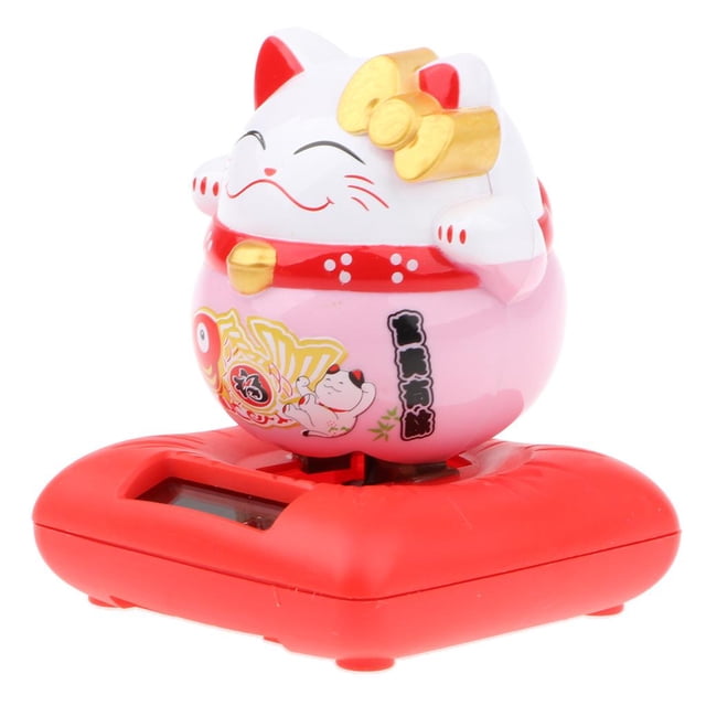 Energía Solar Cabeceo Fortuna Gato Animal Modelo Muñeca Niños Juguete , #7 perfke Figura de Acción de Juguete