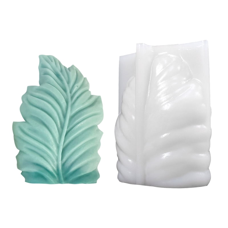 Leaf-shape Candle Mold Non-stick Easy to De-mold for DIY Candle Resin Casting